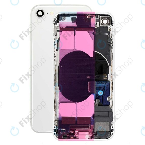 Scocca posteriore con piccoli componenti per iPhone 8, Silver