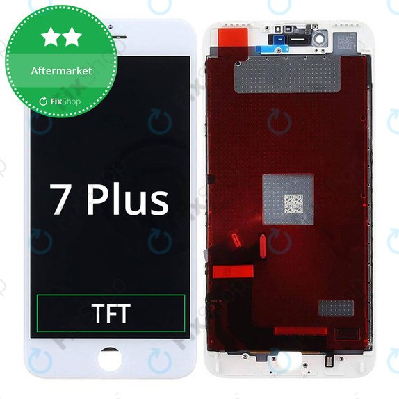 Schermo per iPhone 7 Plus, White, Vetro touch con cornice