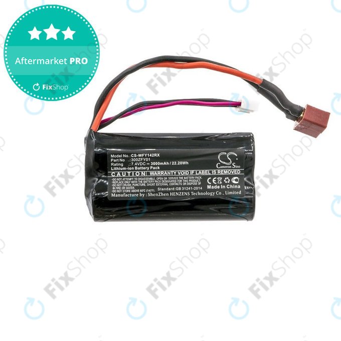Batteria per WLToys FY01, FY02, FY03, 12423, 12428, 300ZFY01, Li-Ion, 3000mAh, 7.4V, HQ