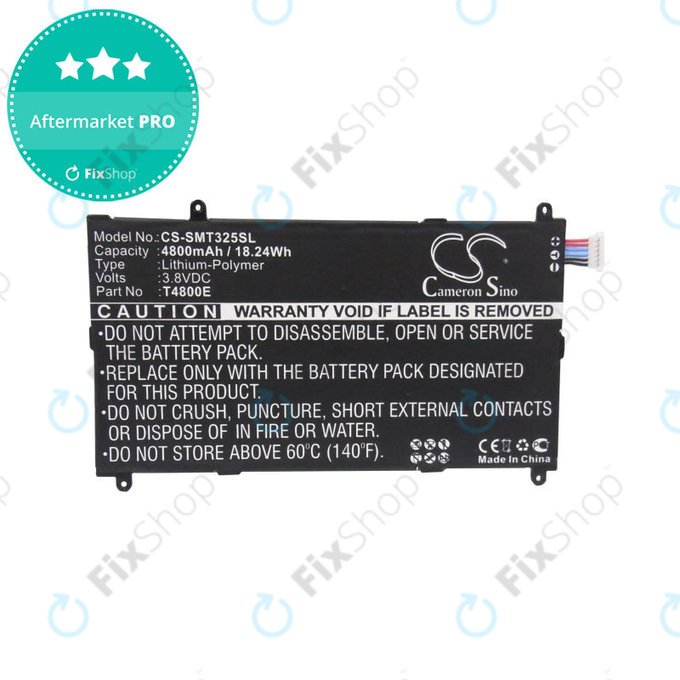 Batteria per Samsung Galaxy Tab Pro 8.4", T4800E, Li-Pol, 3.8V, 4800mAh, HQ