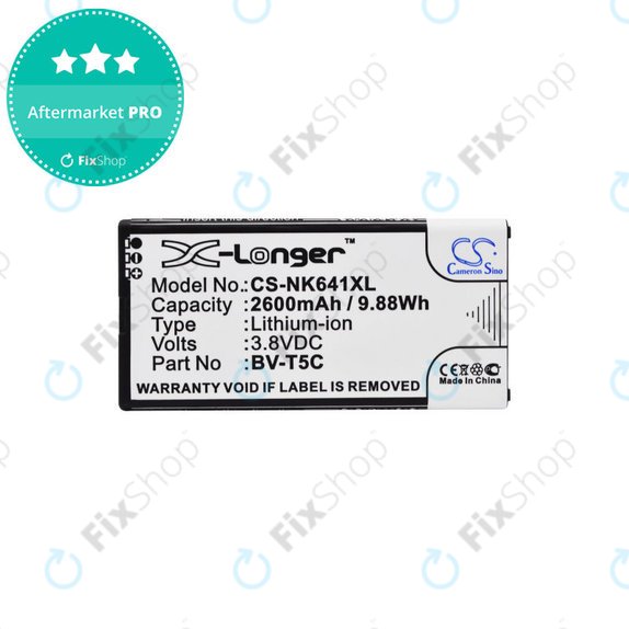 Batteria per Microsoft Lumia 640, 2600mAh, Li-Ion, 3.8 V, BV-T5C, HQ