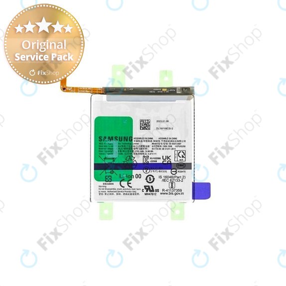 Batteria per Samsung S23 S911B, EB-BS912ABY, GH82-30483A, 3900mAh, Genuine Service Pack