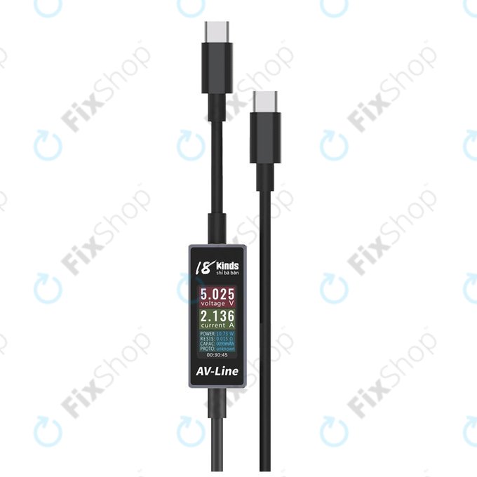 Cavo di ricarica con rilevamento intelligente da USB-C a USB-C, AV-Line