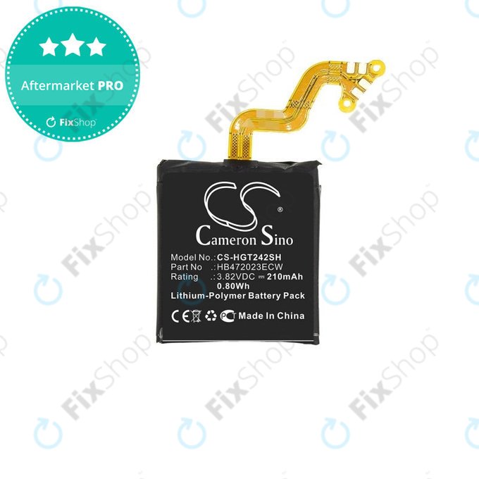 Batteria per Huawei Watch GT2 Diana-B19 42mm, 210mAh, Li-Pol, 3.82 V, HB472023ECW, HQ