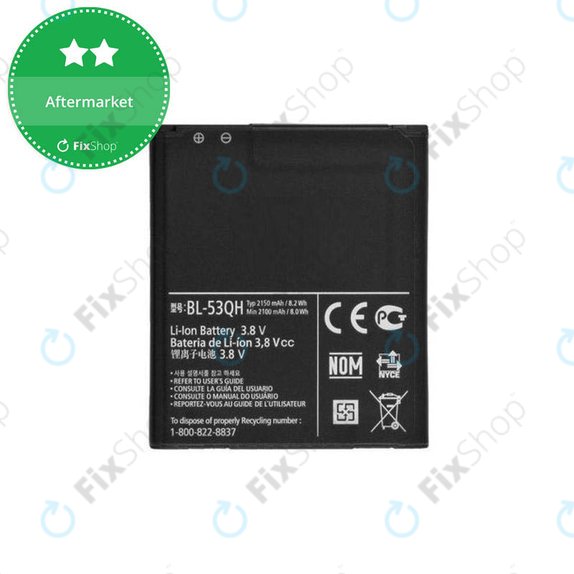 Batteria per LG Optimus 4X HD P880, L9 P760, P875, F5, L7 4G, BL-53QH, 2150mAh