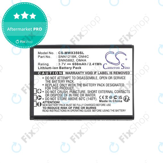 Batteria per Motorola Gleam +, OM4A, OM4C, Li-Ion, 3.7V, 650mAh, HQ