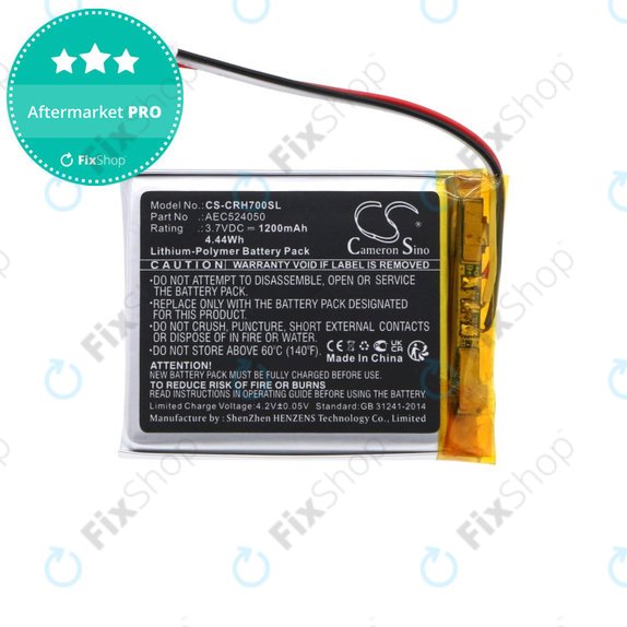 Batteria per Corsair HS75 XB, HS70 SE Void Pro RGB, HS70SE, AEC524050, Li-Pol, 3.7V, 1200mAh, HQ