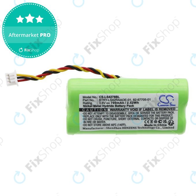 Batteria per Symbol DS6878, LS4278, BTRY-LS42RAAOE-01, Ni-MH, 700mAh, 3.6V, HQ