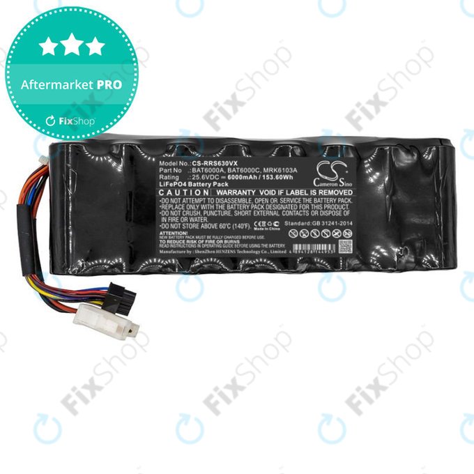 Batteria per Robomow, Wolf Garten, Cub Cadet, MRK6103A, LiFePO4, 6000mAh, 25.6V, HQ