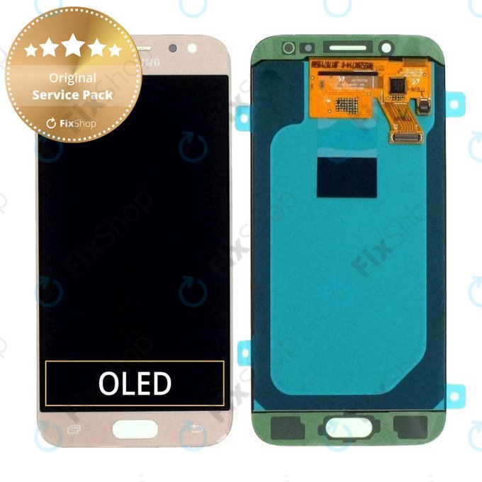Schermo per Samsung J5 J530F (2017), Gold, Vetro touch senza cornice, GH97-20738C, GH97-20880C, Genuine Service Pack