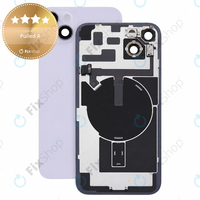Vetro scocca posteriore per iPhone 14 Plus, Purple, Pulled A