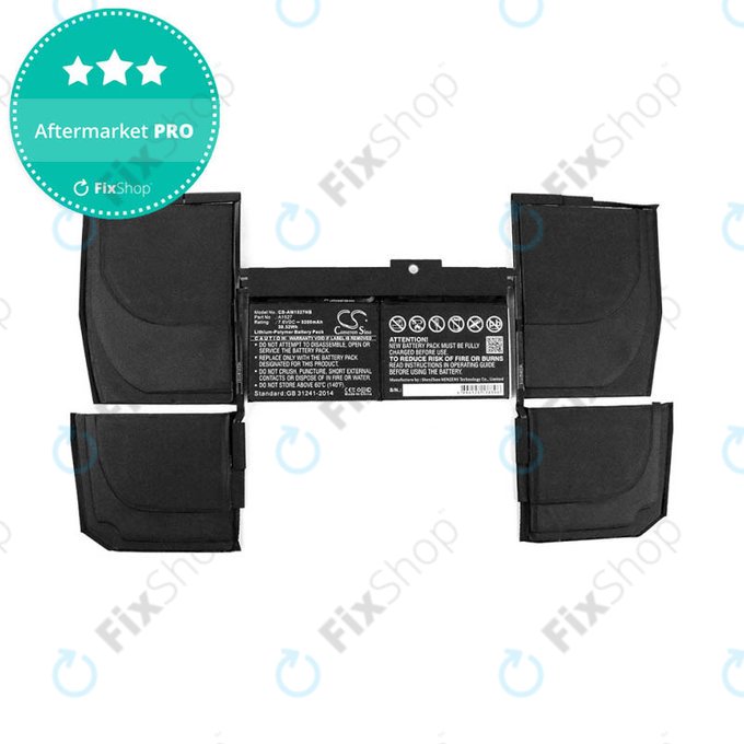 Batteria A1527, A1705 per MacBook 12" A1534 (Early 2015 - Mid 2017), 5200mAh, HQ