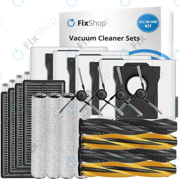Set di ricambi per Dreame Aqua 10, 10 Ultra (2 paia di spazzole principali, 4x filtro, 4x spazzola laterale, 4x panno mop, 4x sacchetto polvere)