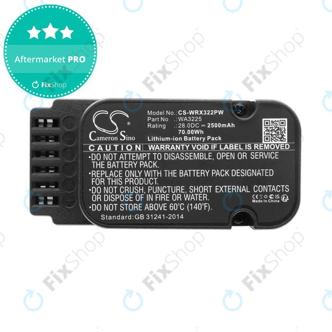 Batteria per Worx Landroid WG790, WG796, L1500, L2000, WA3225, Li-Ion, 2500mAh, 28V, HQ