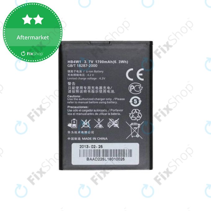 Batteria per Huawei Ascend G510, Y210, Y530, HB4W1, 1700mAh