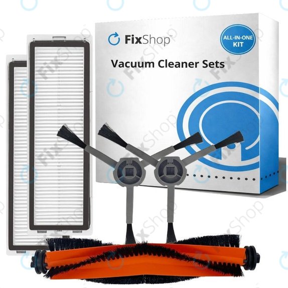 Set di ricambio per Xiaomi Dreame Bot L10 Pro, D9, D9 Pro, D9 Max, Trouver LDS (1x Spazzola principale, 2x Filtri, 2x Spazzole laterali)