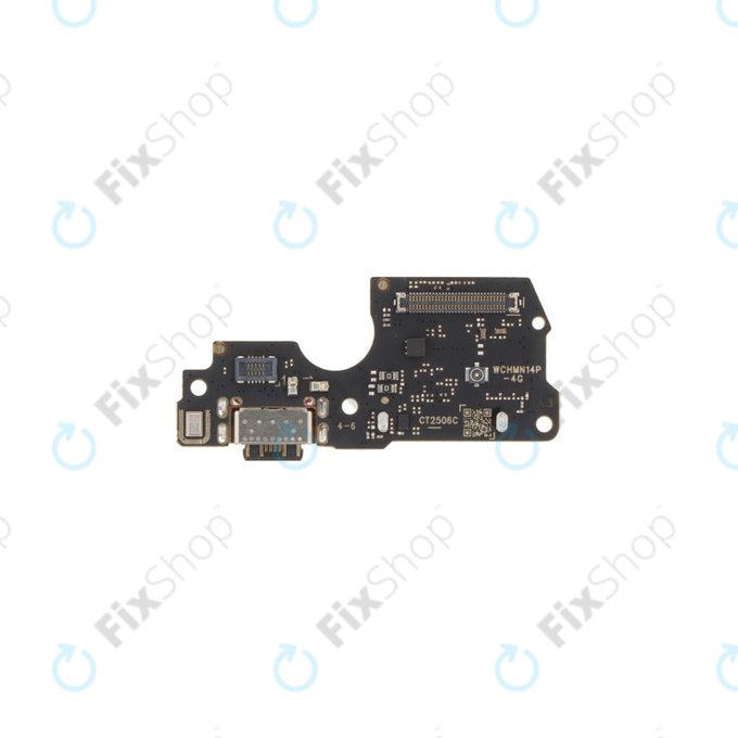 Scheda PCB connettore di ricarica con lettore SIM per Xiaomi Redmi Note 14 Pro 4G 24116RACCG
