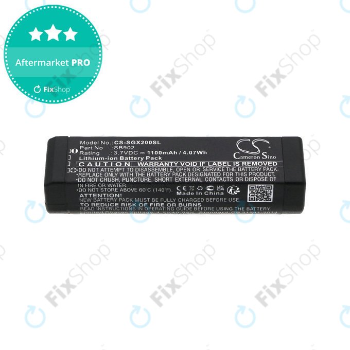 Batteria per Shure GLXD1, 2, MXW2, SB902, Li-Ion, 1100mAh, 3.7V, HQ