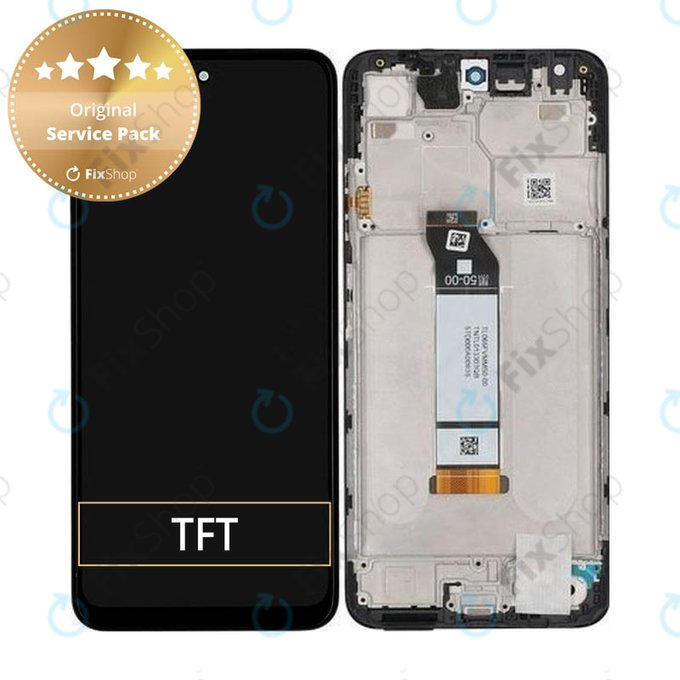 Schermo per Xiaomi Poco M3 Pro, Power Black, Vetro touch con cornice, 560002K19P00, Genuine Service Pack