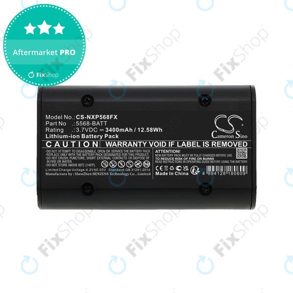 Batteria per Nightstick 5566, 5568, 5568-BATT, Li-Ion, 3400mAh, 3.7V, HQ