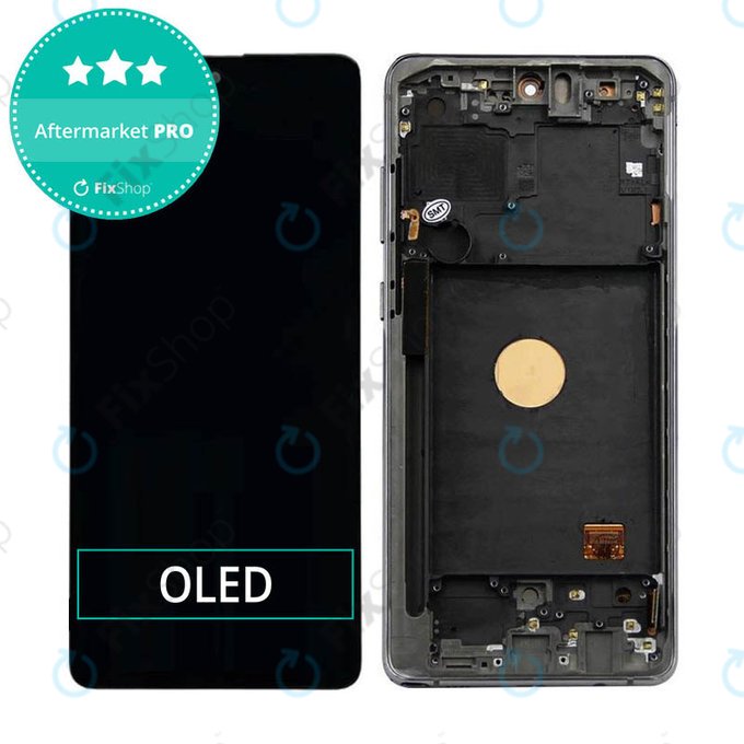 Schermo OLED per Samsung Note 10 Lite N770F, Aura Black, Vetro touch con cornice