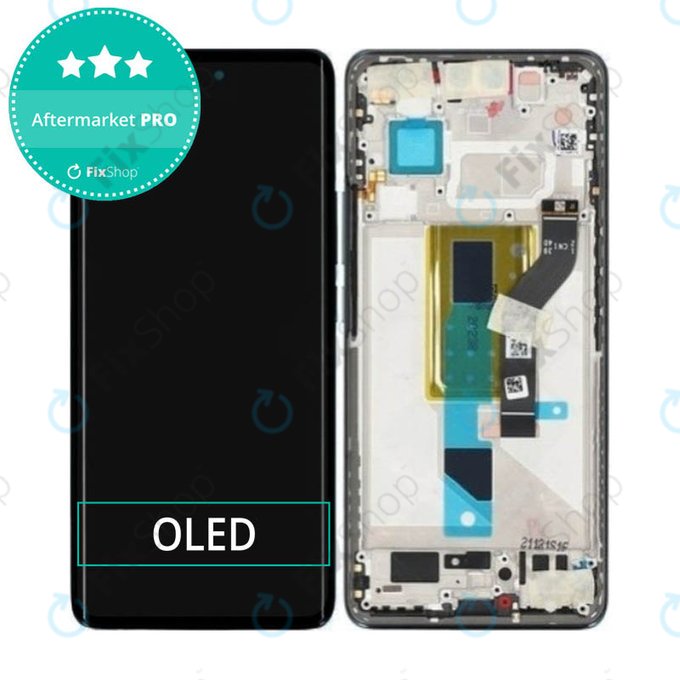Schermo OLED per Xiaomi 13 Lite, Black, Vetro touch con cornice