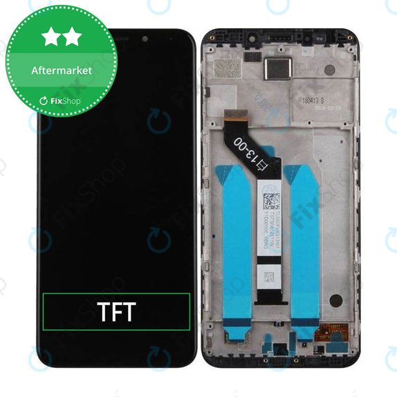 Schermo per Xiaomi Redmi 5 Plus (Redmi Note 5), Black, Vetro touch con cornice