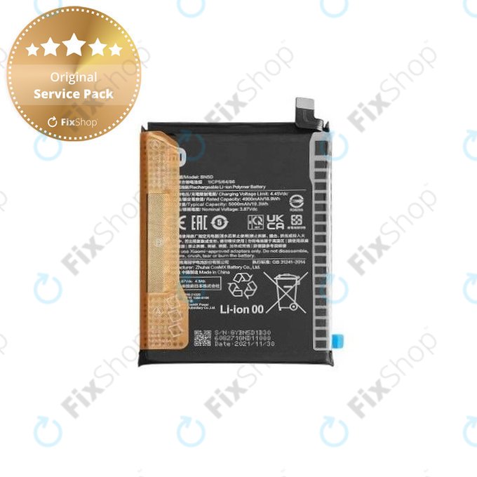 Batteria per Xiaomi Redmi Note 11 2201117TG 2201117TI, 11S 2201117SG 2201117SI, BN5D, 460200009U1Y, 460200009Y1G, 5000mAh, Genuine Service Pack
