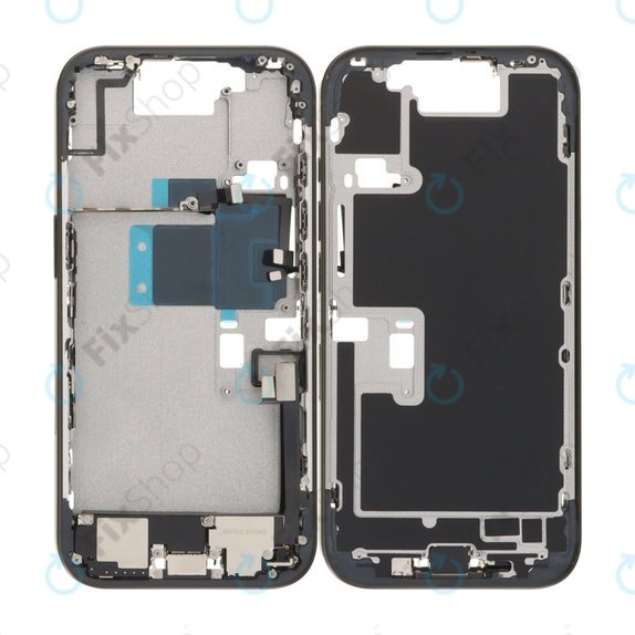 Telaio centrale con pulsanti di accensione, volume e fotocamera per iPhone 16 Pro, Black Titanium