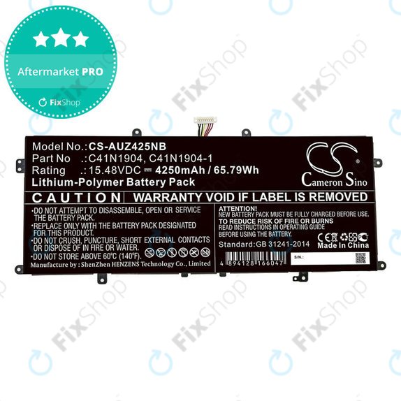 Batteria per Asus Zenbook 13, Zenbook 14, C41N1904, Li-Pol, 4250mAh, 15.48V, HQ