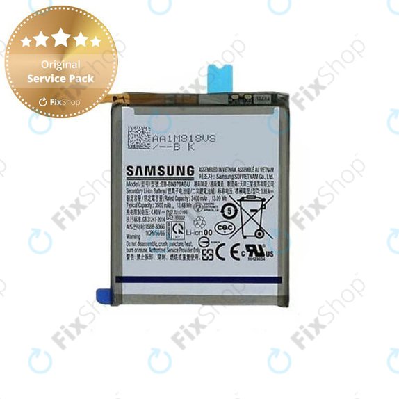Batteria per Samsung Note 10 N970F, EB-BN970ABU, GH82-20813A, 3500mAh, Genuine Service Pack