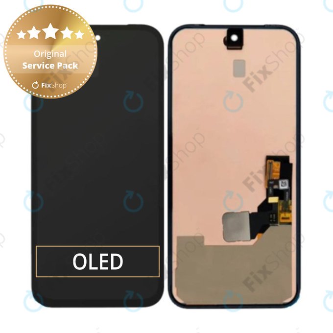 Schermo LCD per Google Pixel 8a, Vetro touch senza cornice, G949-00767-00, Genuine Service Pack