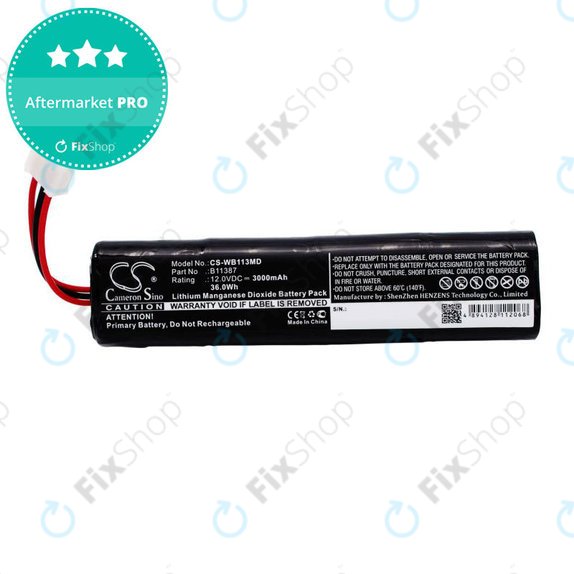 Batteria per Schiller America AED 10 Jump Start, Li-MnO2, 00185-2, 3000mAh, 12V, HQ
