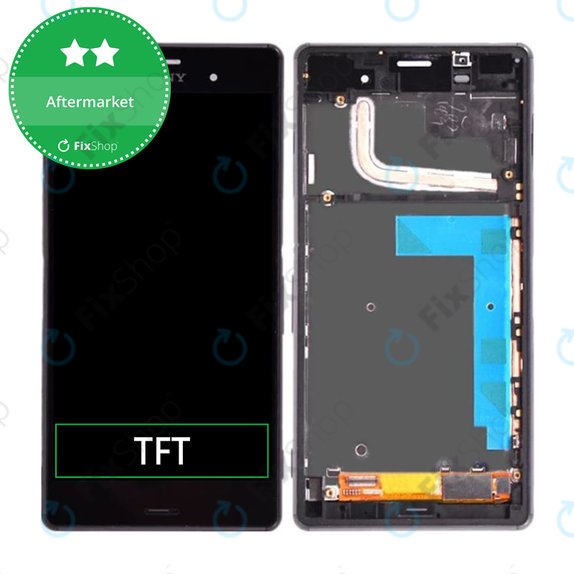 Schermo per Sony Xperia Z5 E6653, Black, Vetro touch con cornice