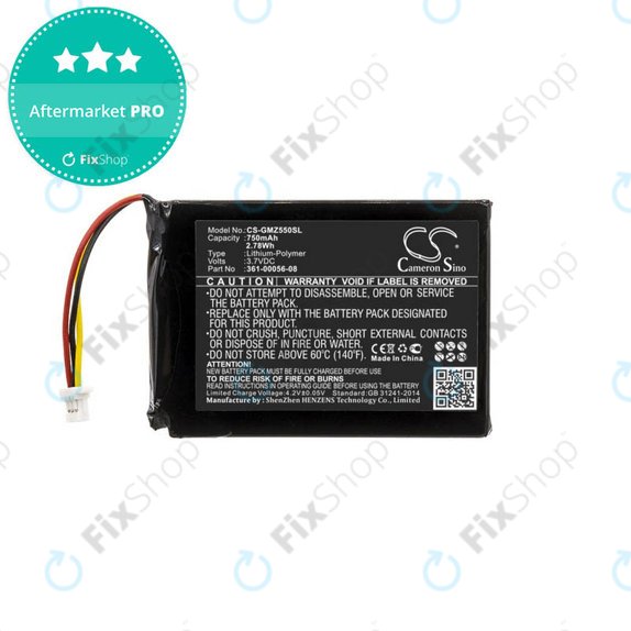 Batteria per Garmin DriveSmart 5, 55, 65, 361-00056-08, 750mAh, HQ