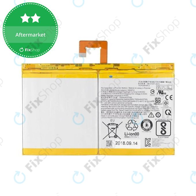 Batteria per Lenovo Tab 4 10 TB-X304, 10 Plus TB-X704F, L16D2P31, 7000mAh