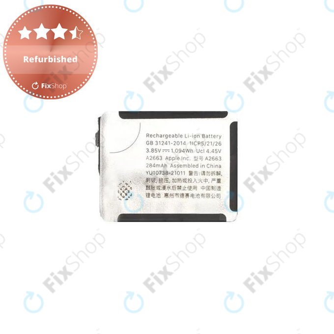 Batteria per Apple Watch 7 41mm, 284mAh, A2663, Refurbished