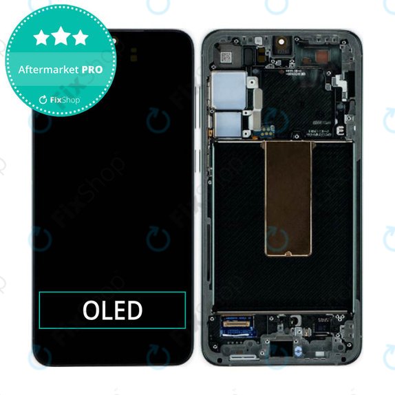 Schermo OLED per Samsung S23 Plus S916B, Phantom Black, Vetro touch con cornice