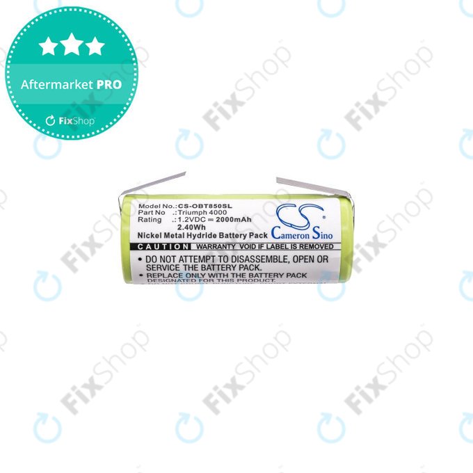 Batteria per Oral-B Triumph 4000, 3761, Ni-MH, 2000mAh, 1.2V, HQ