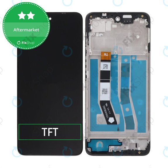 Schermo per Motorola Moto G54 XT2343, Midnight Blue, Vetro touch con cornice