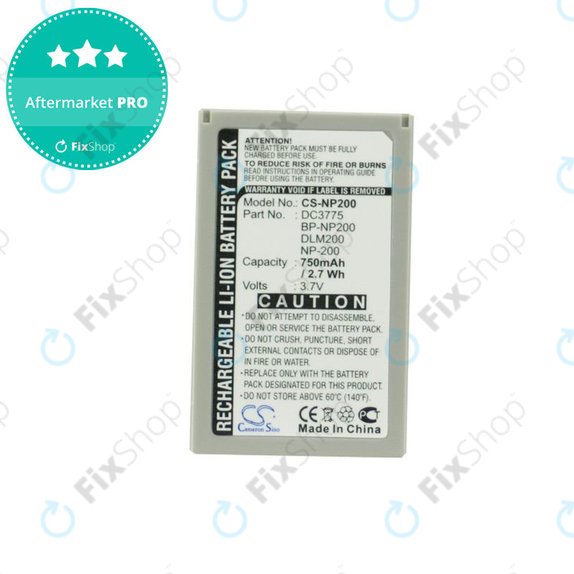 Batteria per Minolta DiMAGE X, Xi, Xt, Xt Biz, Xg, NP-200, Li-Ion, 750mAh, 3.7V, HQ