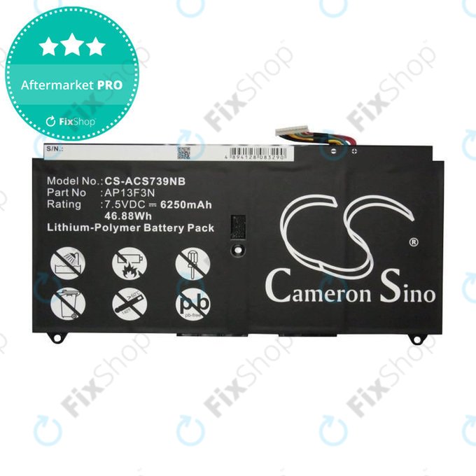 Batteria per Acer Aspire S7, AP13F3N, Li-Pol, 6250mAh, 7.5V, HQ