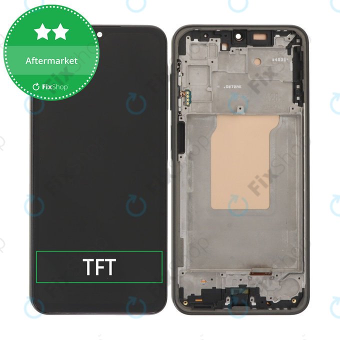 Schermo per Samsung A26 A266E, Black, Vetro touch con cornice