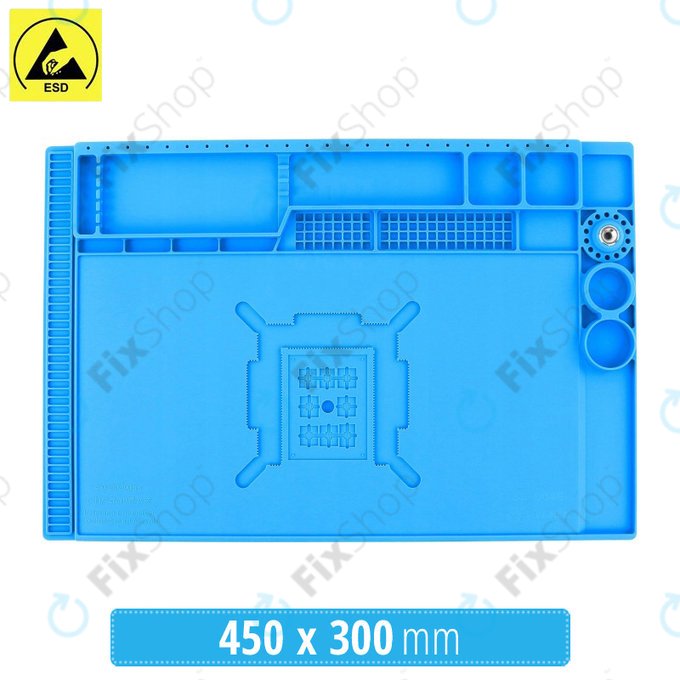 Tappetino in silicone antistatico ESD termoresistente 45 x 30cm, Sunshine SS-004E