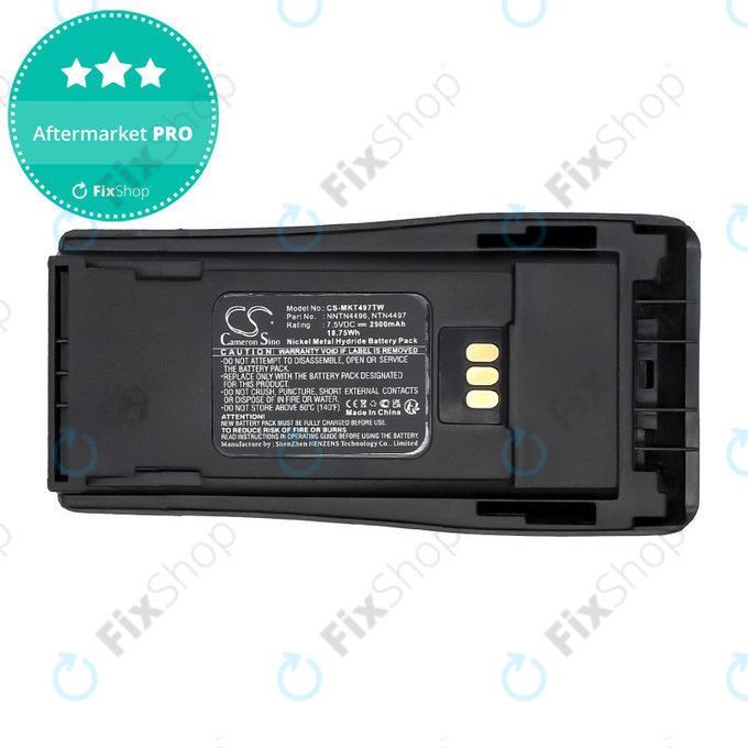 Batteria per Motorola CP, EP, GP, PM-series, PMNN4081, Ni-MH, 2500mAh, 7.5V, HQ