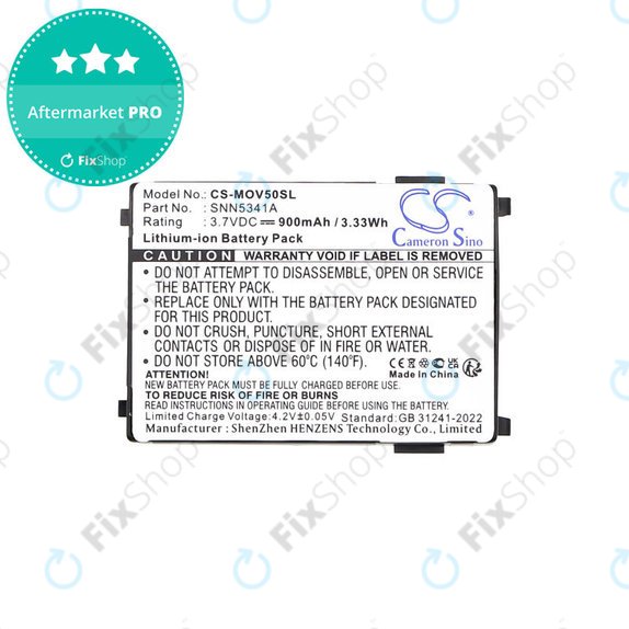 Batteria per Motorola V3688, V2188, L2000, V998+, SNN5341A, Li-Ion, 3.7V, 900mAh, HQ