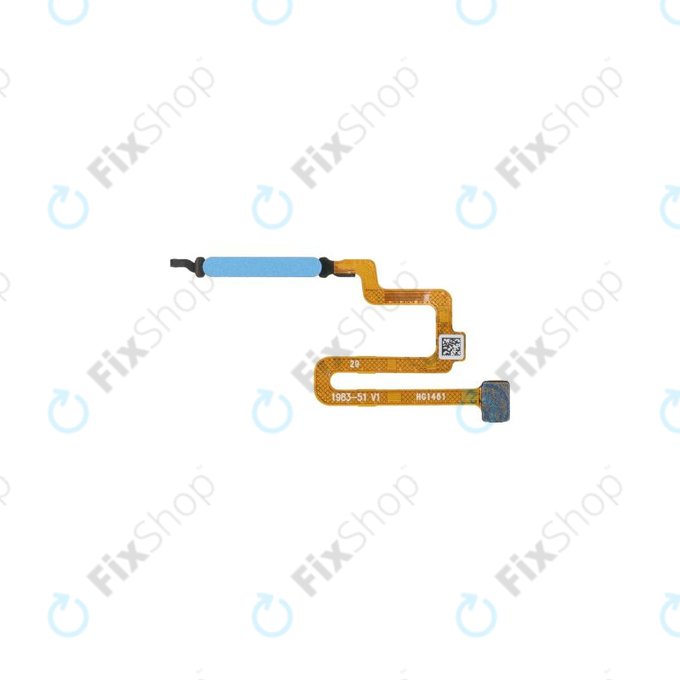 Sensore di impronte digitali e cavo flex per Xiaomi Redmi Note 11 Pro 5G 21091116I, 2201116SG, Blu atlantico