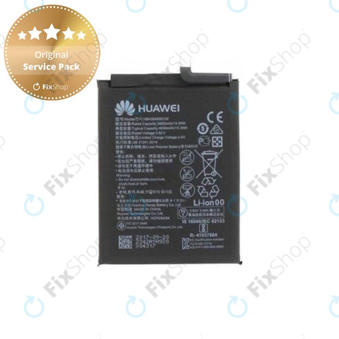 Batteria per Huawei P Smart Z, Honor 9X, P20 Lite (2019), HB446486ECW, 24022915, 4000mAh, Genuine Service Pack