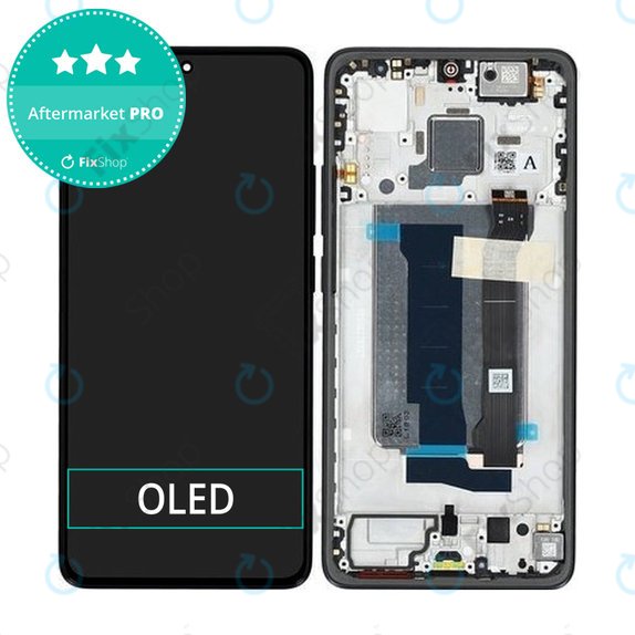 Schermo OLED per Xiaomi Poco X7 Pro 2412DPC0AG, Black, Vetro touch con cornice