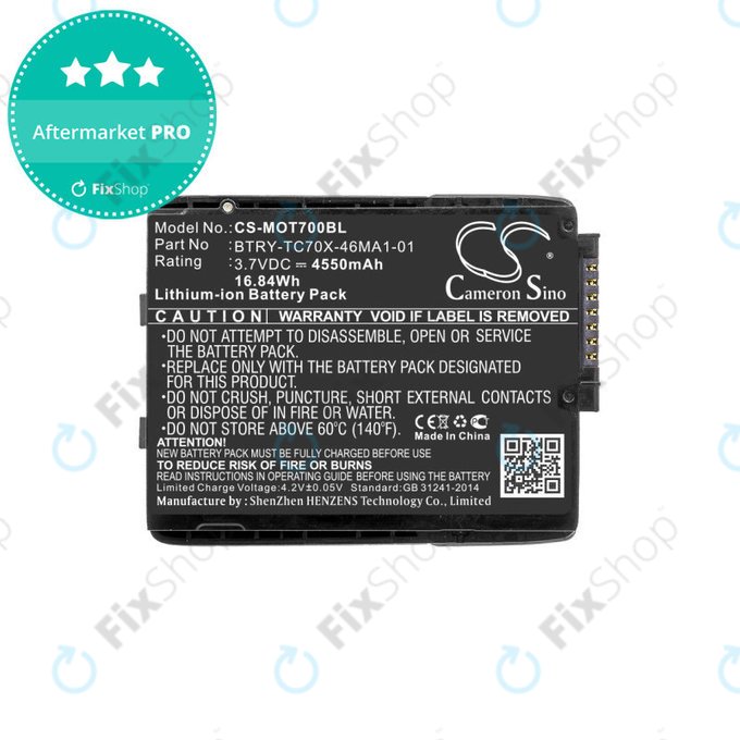 Batteria per Motorola TC70, Motorola TC75, 82-171249-01, Li-Ion, 4550mAh, 3.7V, HQ
